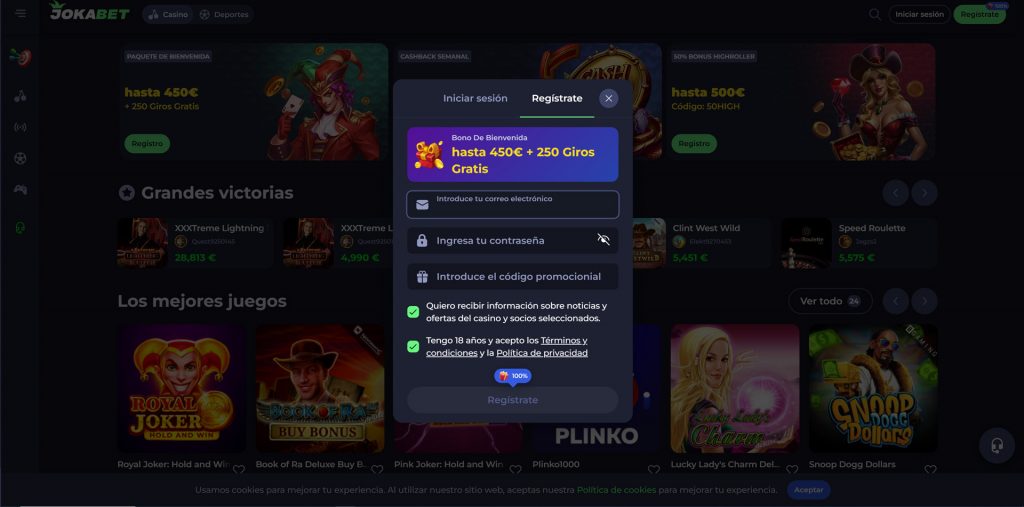 JokaBet Cómo Registrarte y Comenzar a Jugar